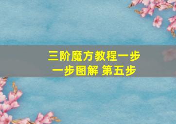 三阶魔方教程一步一步图解 第五步